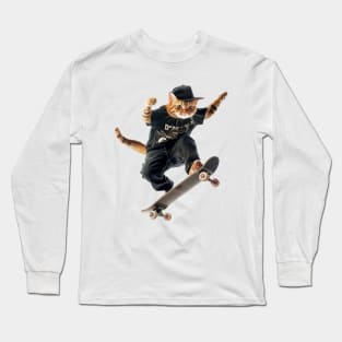 Sk8er Cat Long Sleeve T-Shirt